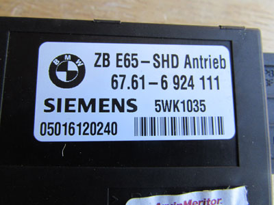 BMW Sunroof Motor, Siemens 67616924111 E60 E65 E664